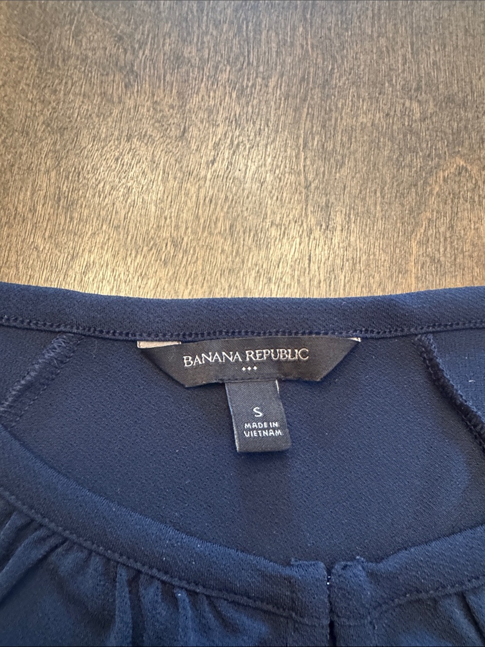Banana Republic Factory Navy Long-Sleeve Keyhole Blouse - Picture 7 of 8